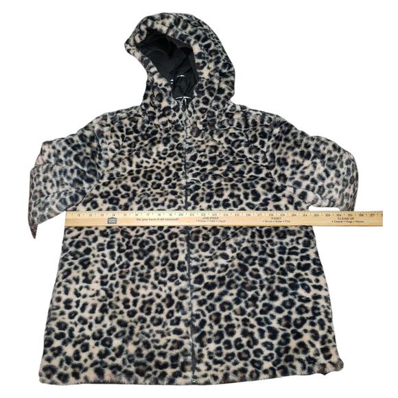 Classic Concepts Reversible Leopard Print Winter Jacket Sz M Warm Cozy Coat - Picture 4 of 10